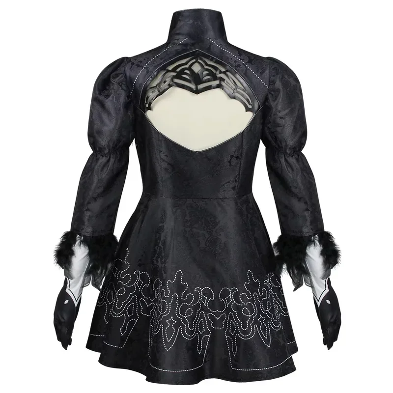 Nier automata cosplay yorha 2b sexy outfit figuras de jogo terno feminino role play trajes meninas festa de halloween vestido extravagante