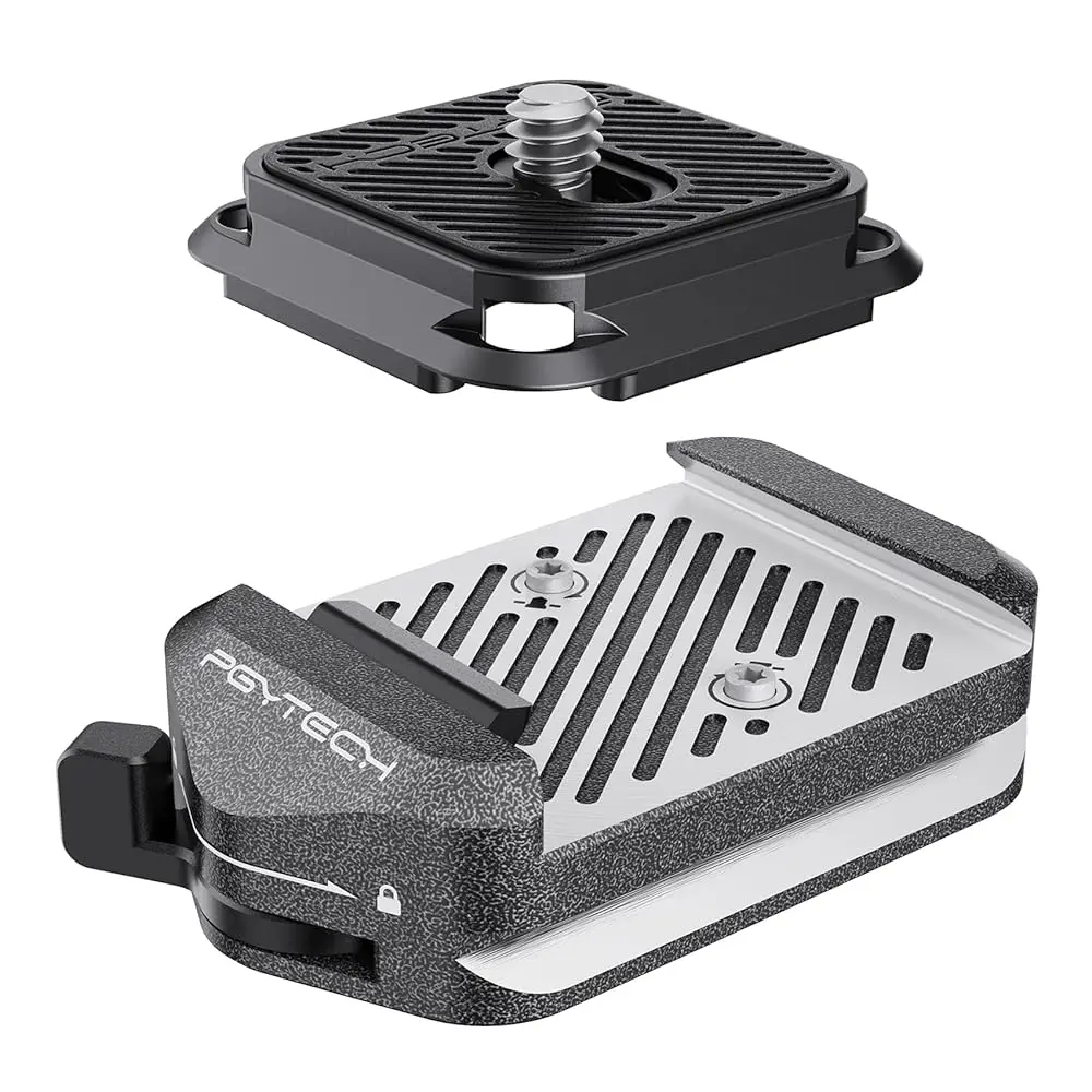 PGYTECH Quick Release Plate & Clamp V2, Arca Swiss Plate Camera Mount met 1/4" tot 3/8" schroefdraad voor Sony/Nikon/Fuji/Canon/