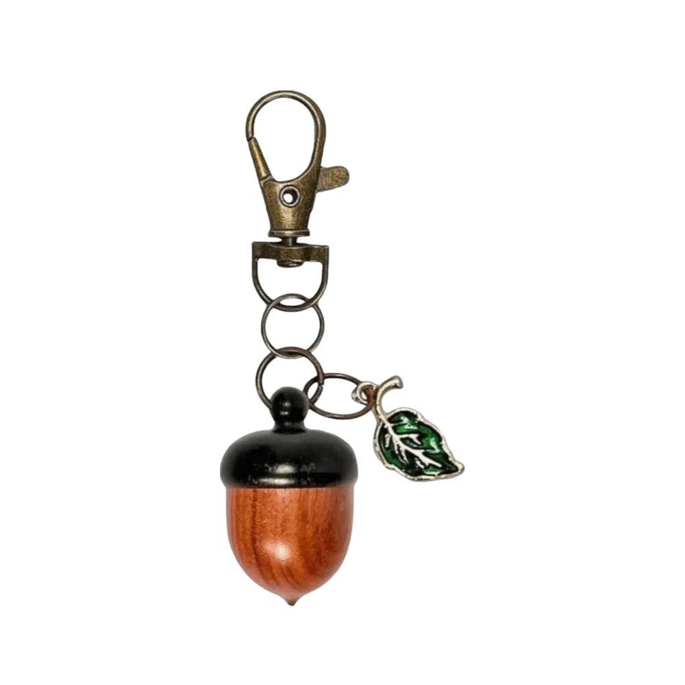 Simulation Acorn Acorn Keychain Lightweight Small Item Storage Acorn Twist Open Keychain O-Shaped Buckle Twist Open