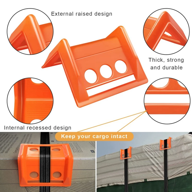 ABSE-Flatbed Edge Corner Guard Bracket (12 Pieces) Heavy Cargo Protection Flatbed Equipment Transportation Cargo Protection