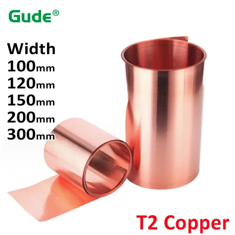 

1Meter Wide 100mm~300mm T2 Copper Belts Pure Copper Sheet Copper Foil Grounding Conductive Heat Sink