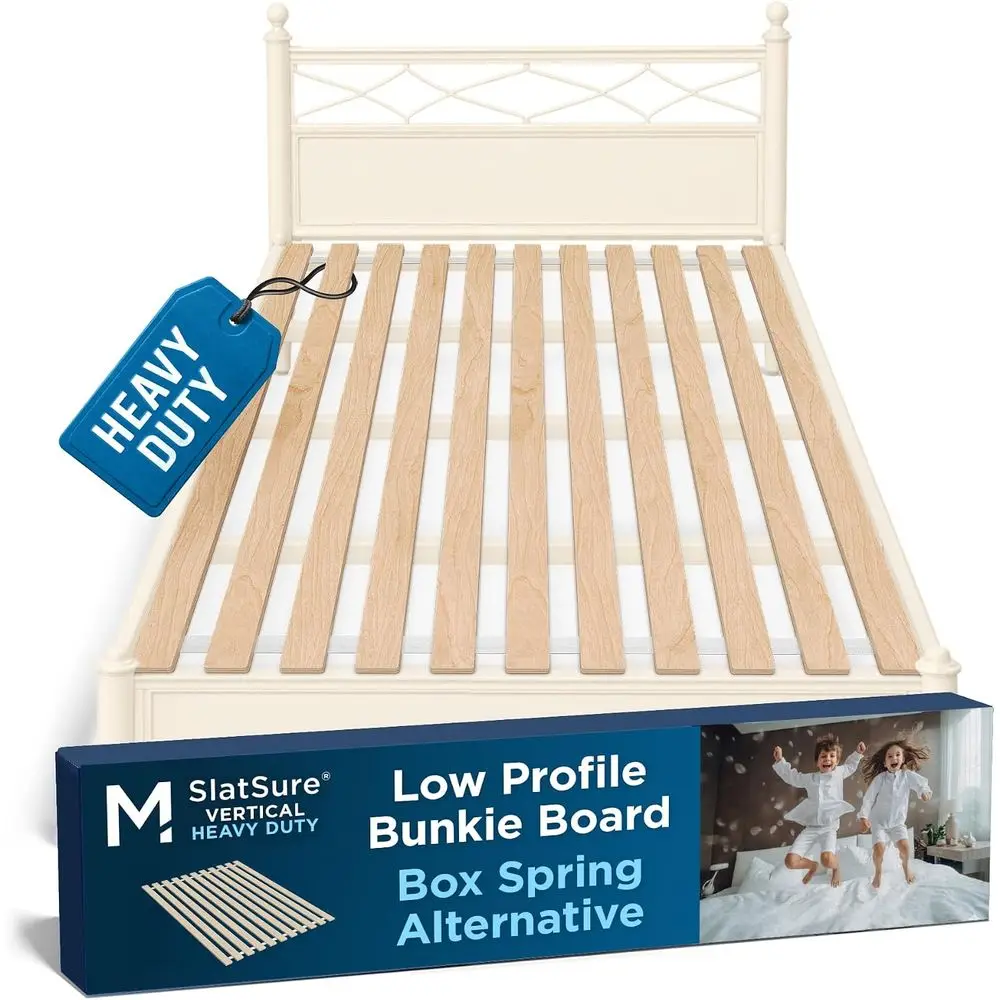 Queen Bunkie Board 60x80 - Heavy Duty Veal Wood Bed Slats | SlatSure Box Spring Alternative - oldable Wood MattrSupport or Plato