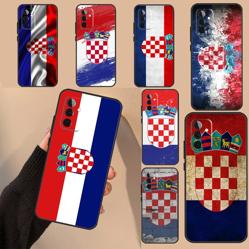 Croatia Flag Case For Samsung Galaxy A34 A54 A24 A14 A13 A23 A33 A53 A12 A22 A32 A52 A51 A71 Back Cover