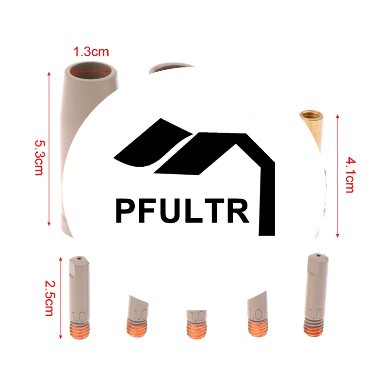 0.8/1.0/1.2mm MIG Torch Gas Nozzle Tip Holder Protection Parts 15AK Welding Torch New Coating Protection Nozzle 9Pcs