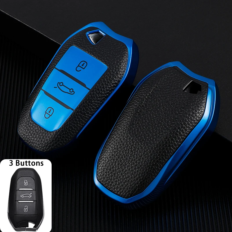 For Peugeot 308 408 508 2008 3008 4008 5008 Citroen C4 C4L C6 C3-XR Picasso DS3 DS4 DS5 TPU Car Remote Key Case Cover Shell