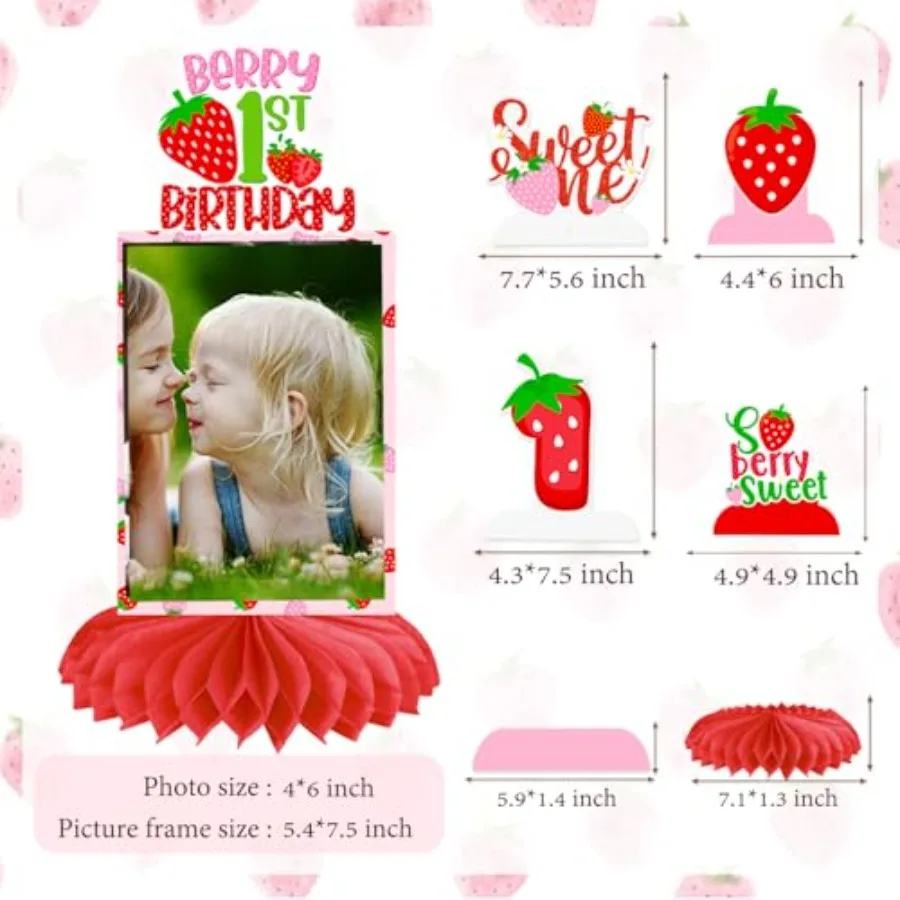 الفراولة الحلوة واحدة العسل المركزية 10 قطعة التوت الأولى صور الجدول المركزية الفراولة حفلة عيد ميلاد زينة Be #2