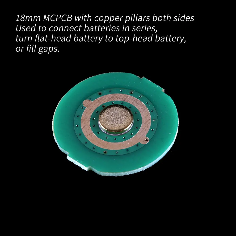 

18mm PCB Board Spacer for Battery, for Series Connection, Increase the Length to Fill the Gap for Convoy Flashlight