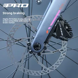 IIIPRO Bicycle Rotor Disc Brake 6-Bolt Ultralight Hollow Stainless Steel140/160/180mm for Mountain Bike Road Bike Brake Rotors