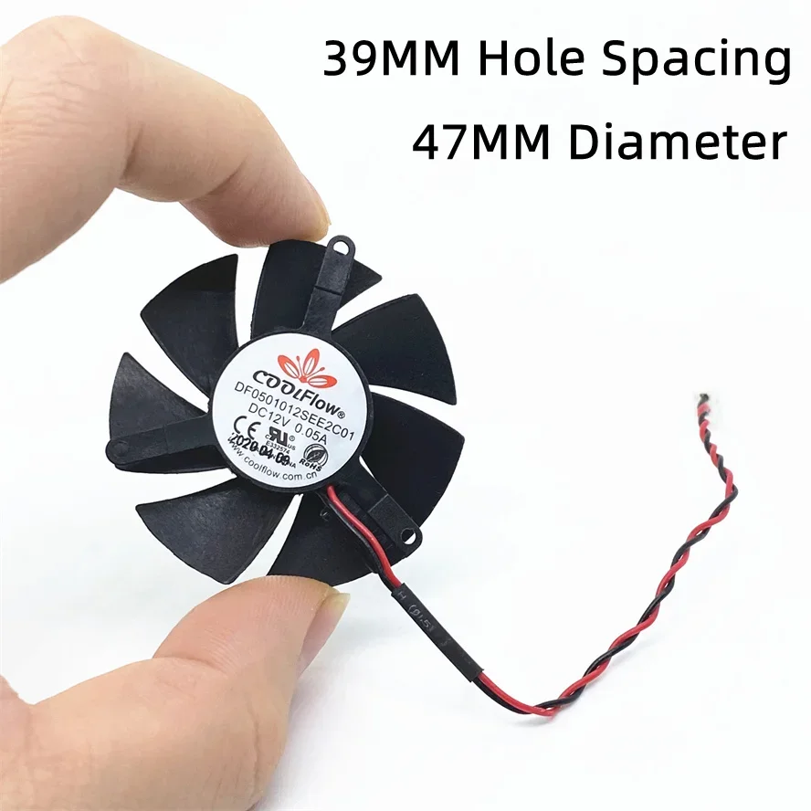 pa High Quality Ultra Quiet 45MM 47MM Diameter VGA Fan Fan Blade  39mm Hole Spacing 12V 2pin