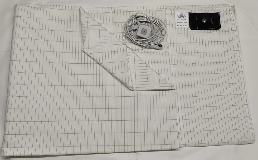 MAXSHARER Grounding Bed Sheet Conductive Silver Fiber Flat Sheet Organic Cotton Earthing Sheet for Better Sleep Nature Health