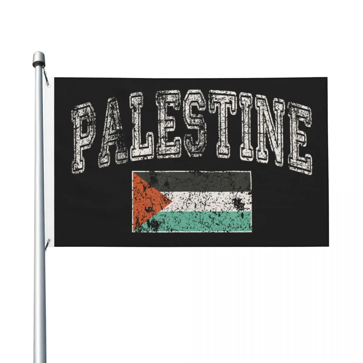 Vintage Retro Faded Palestine Flag Palestinian Flag 90X150cm Pattern Flags Banner Hanging For Festival Home Decoration