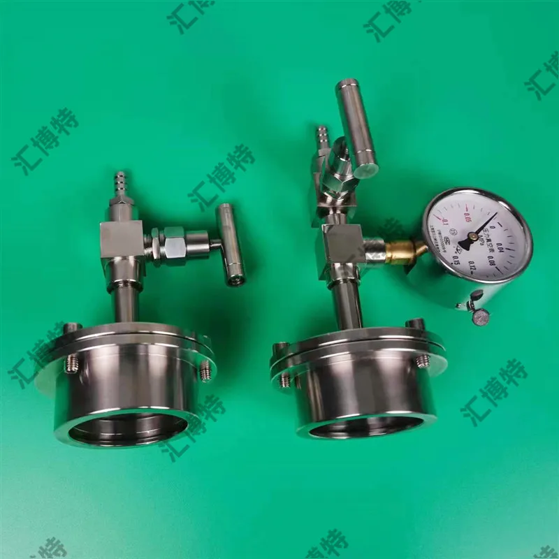304 stainless steel vacuum flange seat, laboratory quartz tube sealing flange, water-cooled quick loading, tube furnace flange