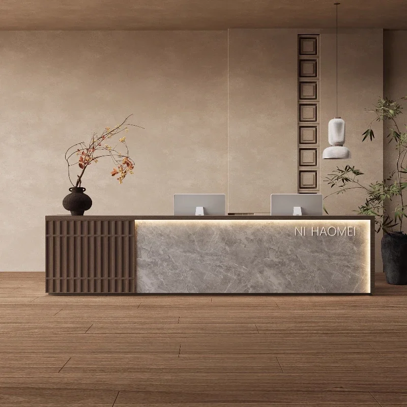 

Customer center beauty institute counter Logo designer office furniture Beauty salon shop reception desk store business counter