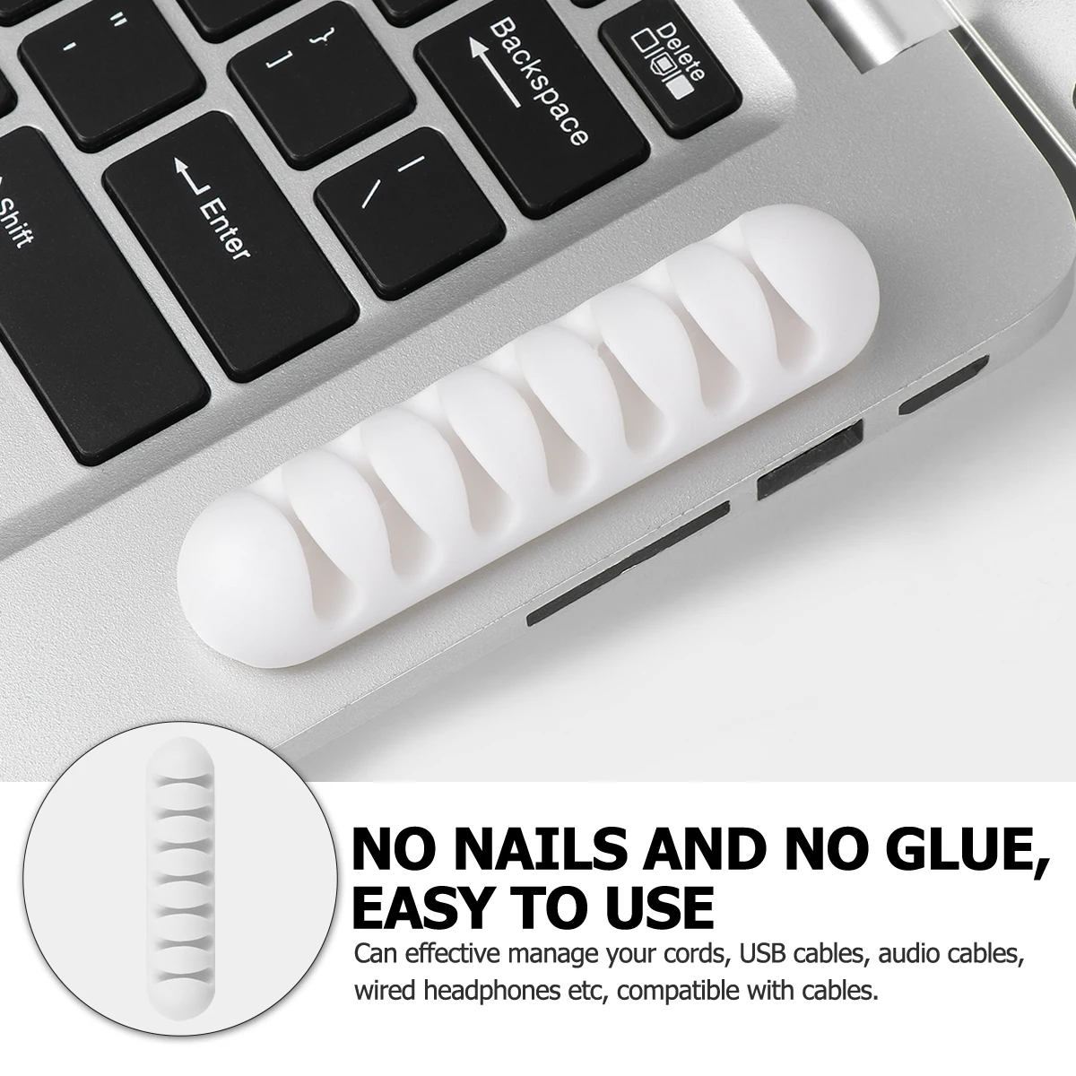 

12 Pcs Adhesive Cable Organizer Clips Efficient Desk Wire Solution