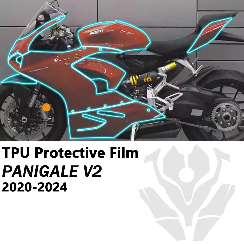 For DUCATI Panigale V2 Motorcycle invisible Car Cover TPU Protective Film PanigaleV2 Full Car Paint Fairing Transparent Stickers