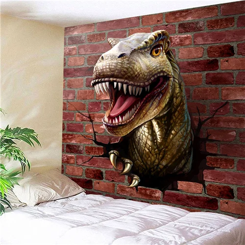 Dinosaur Tiger Lion Animal Wall Hanging Room Carpet Dorm Tapestry Art Home Decor  Suitable for Bedroom Living  