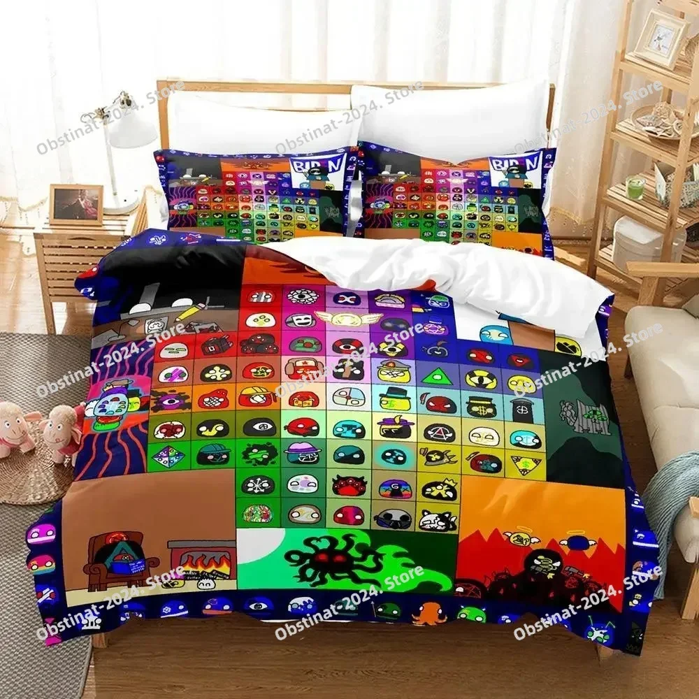 

2024 New Countryball Polandballs Bedding Set Single Twin Full Queen King Size Bed Set Adult Kid Bedroom Duvet cover Sets Cartoon
