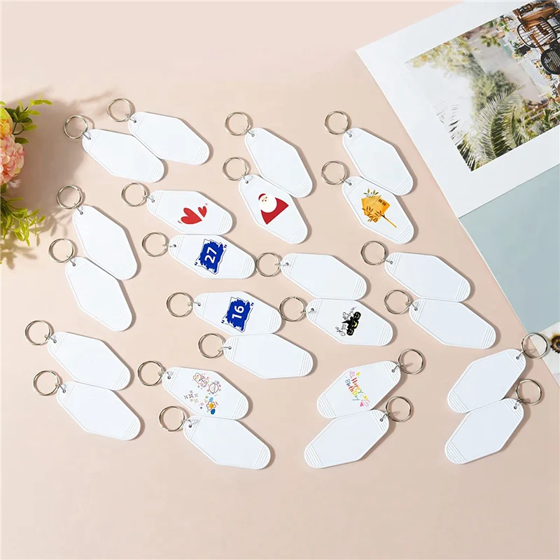 

A77I, 48 шт., брелок для ключей в отеле, пустой винтажный брелок для ключей в мотеле, заготовки для ключей в отеле, заготовки для виниловых проектов, сублимационное украшение