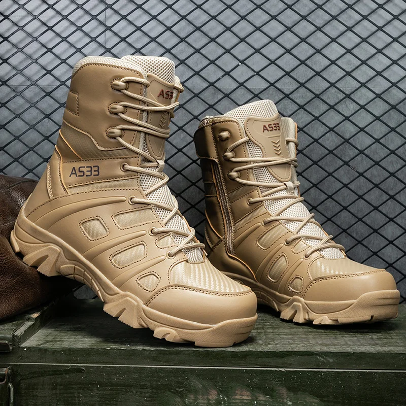 Hot Selling! Fashion Outdoor Boots Men Black Leather Hiking Shoes Ankle Support Thick Sole Camping Hiking Adventure Design 2026