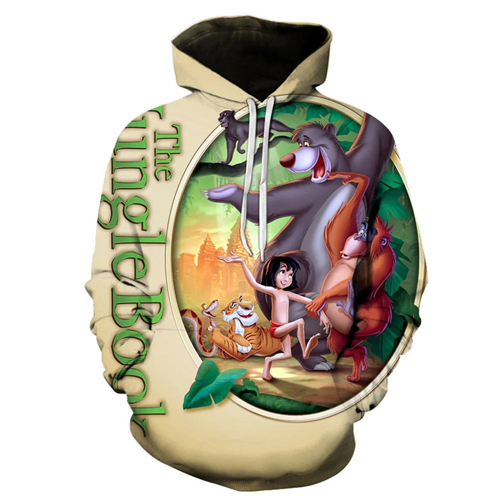 

Disney The Jungle Book Men Women Hoodies Casual Hip Hop Streetwear Long Sleeves Sweatshirts Boys Girls Autumn Tops Coats