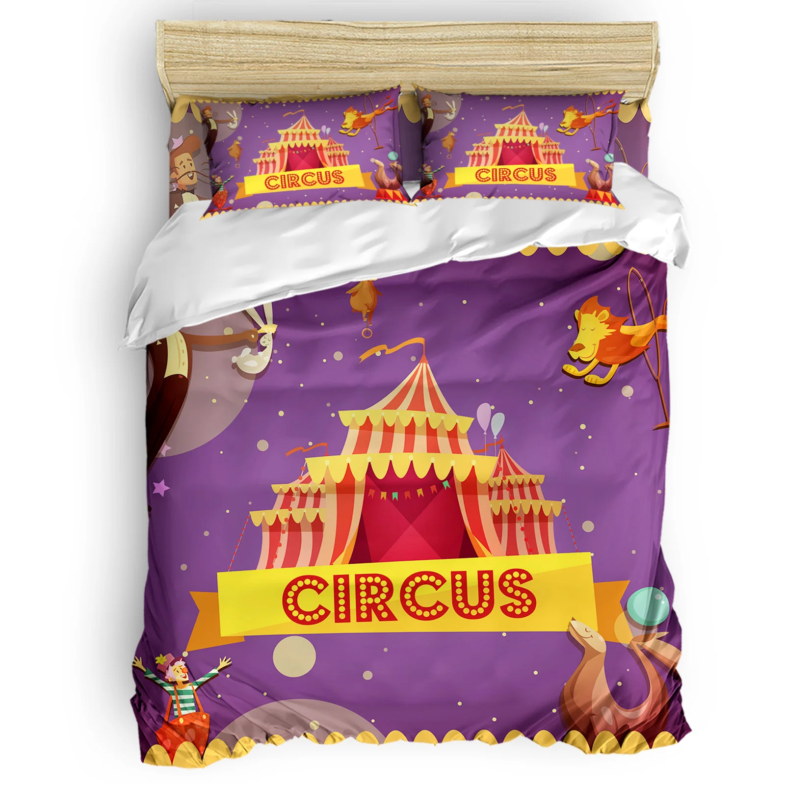 

Mardi Gras Carnival Circus Animal Magic Comfortable Household Goods Bedroom Bed Luxury Duvet Cover 2/3/4 Pieces