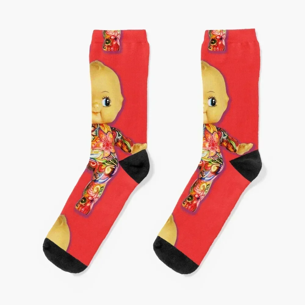 Tattoo Kewpie Socks Stockings luxury Socks Woman Men's