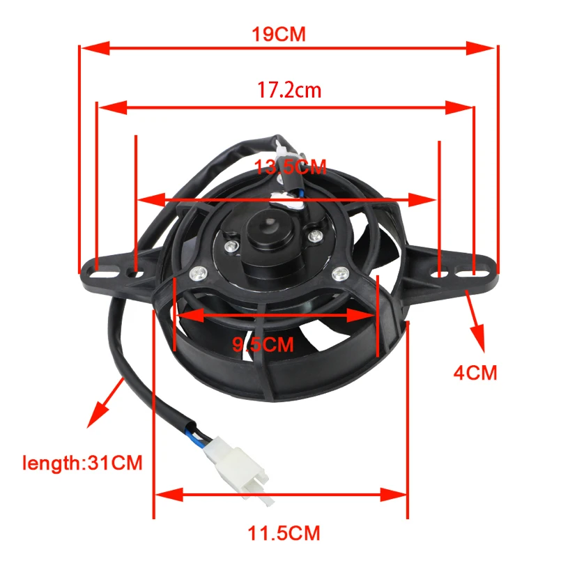 Motorcycle 12V Cooling Fan Oil Cooler Engine Electric Radiator For KTM EXC CRF YZF WR RM 50-250cc ATV Motocross Accessories