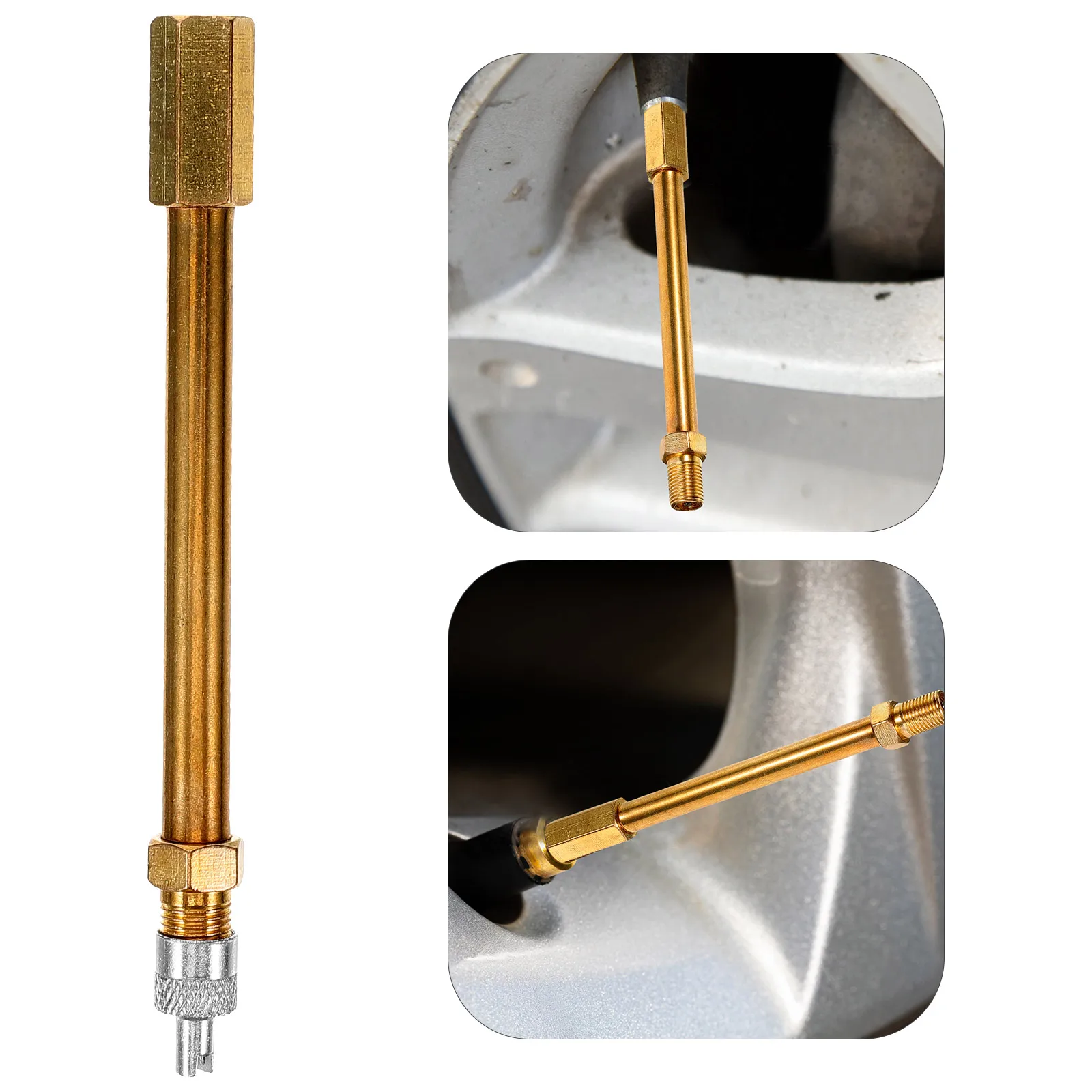 

Brass Tire Extension Rod Easy Inflation Car Motorcycle Bicycle Air Valve Extender Durable Valve Stem Nozzle Adapter Air Tyre