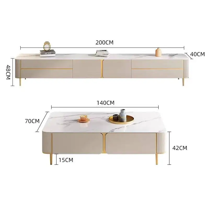 Flexible Organized TV Stand Lockable Wheels Tough Modern TV Cabinet Easy-Clean Surface Mueble Para TV Living Room Furniture