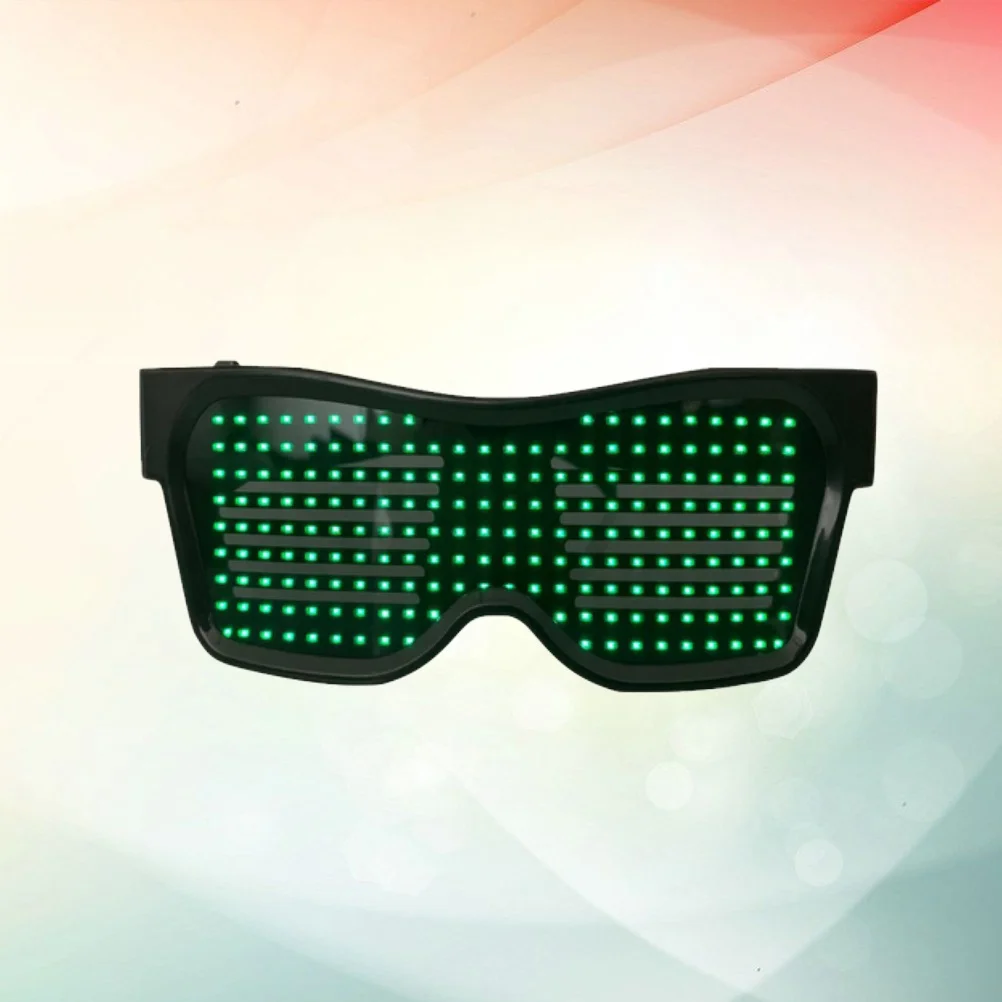 نظارات LED خفيفة الوزن وقابلة للطي ومبتكرة للحفلات التنكرية والتحكم في تطبيق الرسائل المخصصة