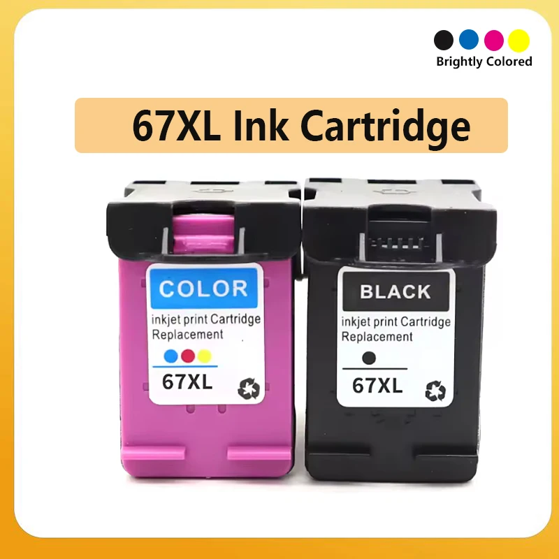 Compatible Ink Cartridge For HP 67 67XL For Deskjet 2723 1225 2755 4152 4155 4158 4200 Envy 6030 6052 6055 6058 6400 Printer