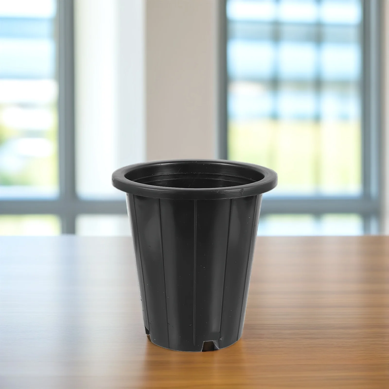 

6pcs Black Round Plastic Plant Pot Durable Succulent Planter For Home Garden Indoor Outdoor Decoration Flower Container