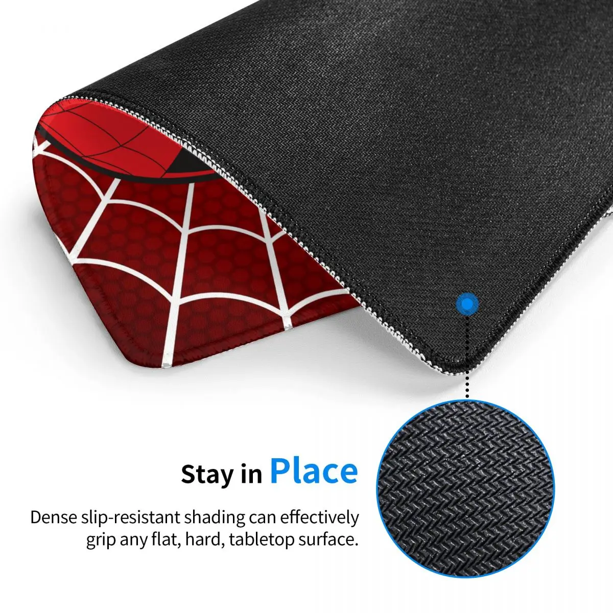 Custom Spider Man Anime Mouse Pad Anti-Slip Rubber Mousepad with Durable Stitched Edges Laptop Computer PC Superhero Mouse Mat