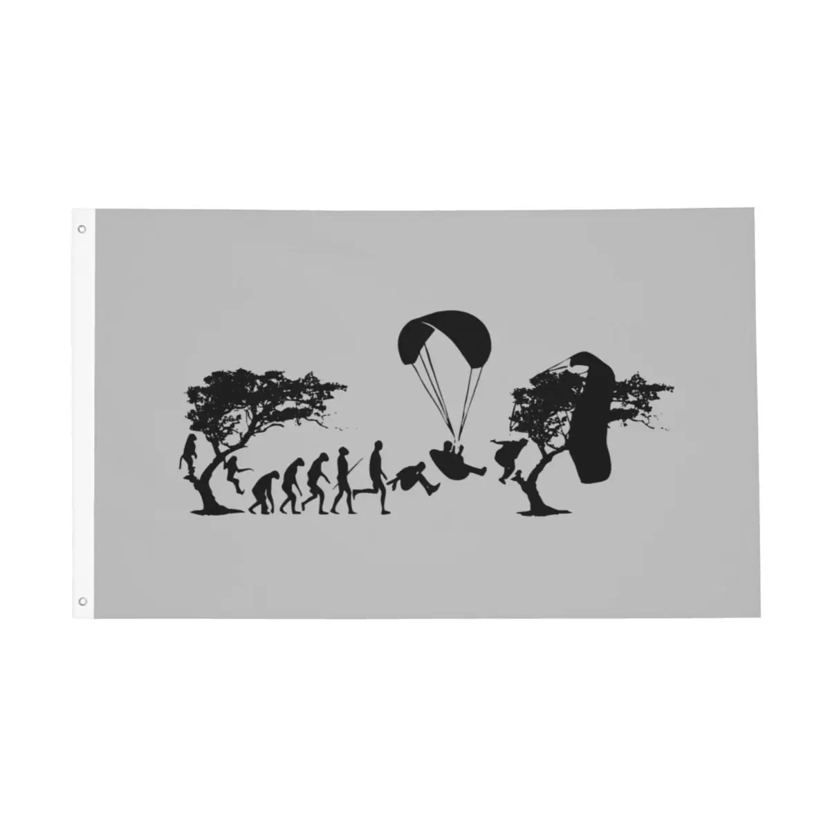 Paragliding Evolution 2 T-Shirt Paraglider Funny Flags Fade Proof Indoor Outdoor Banner All Weather Hanging Decoration