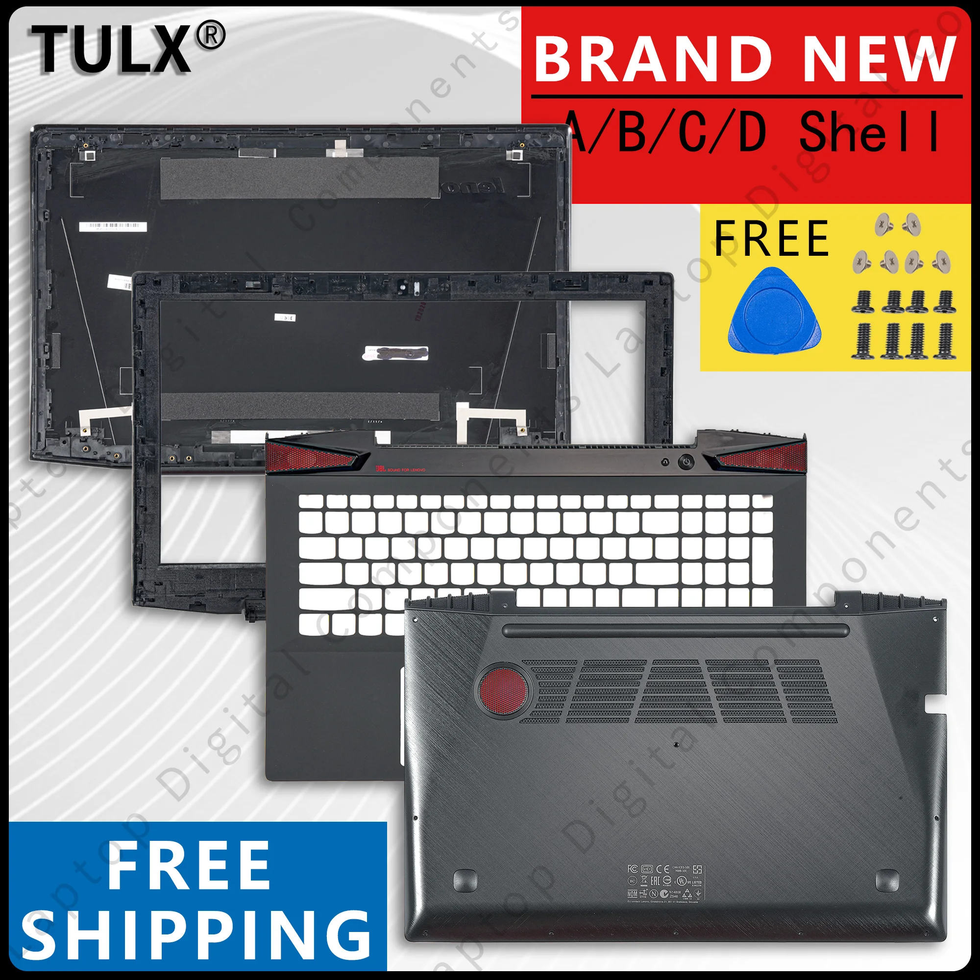 

For Y50 Y50-70 Y50P-70 Y50-80 Laptop Rear LCD Back Top Cover Front Bezel Palmrest Upper Bottom Base Case Housing Black