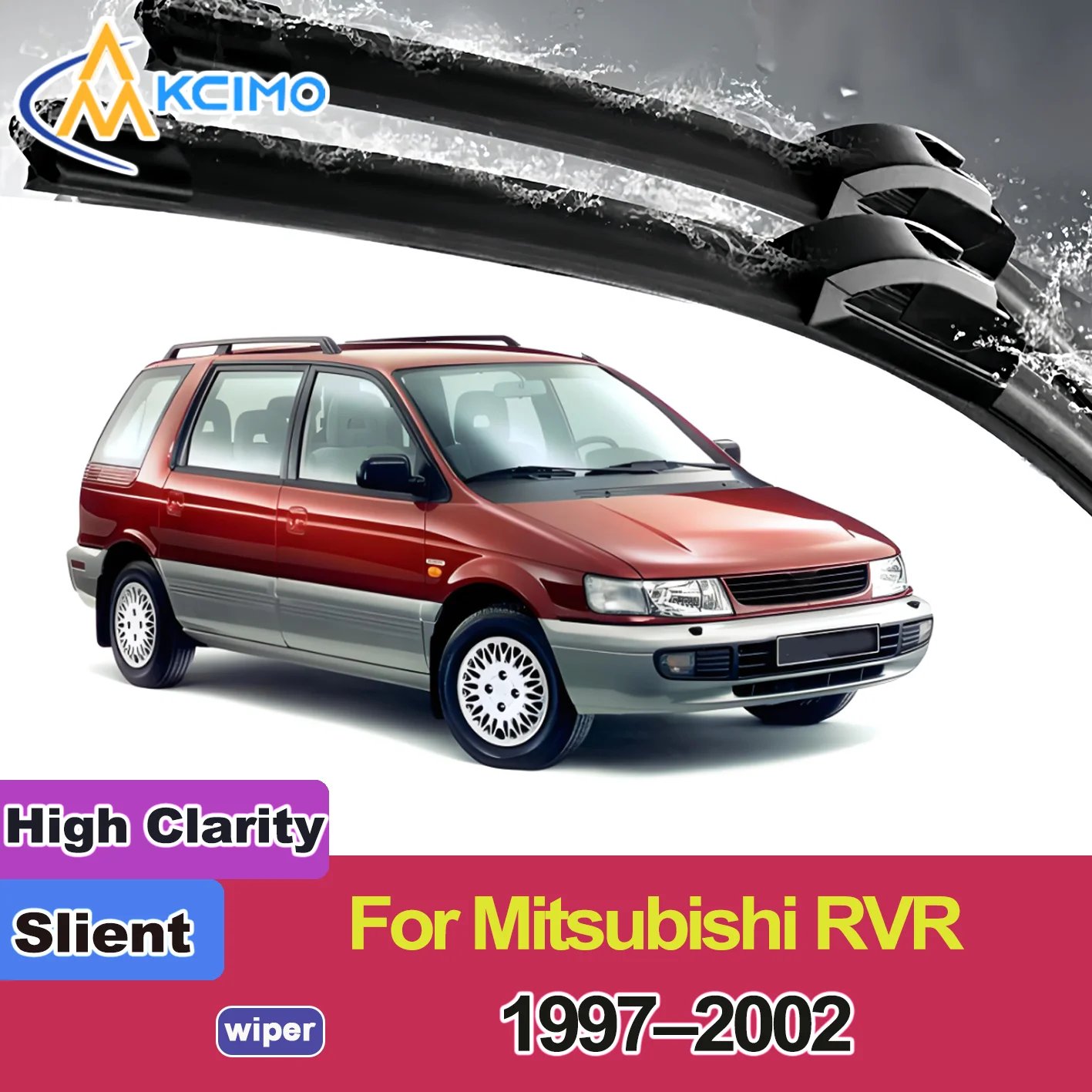 

KCIMO 2PCS New Wiper Blades for Mitsubishi RVR N60/N70 1997-2002 Mitsubishi Space Runner Front Windshield Accessories 2002 2001