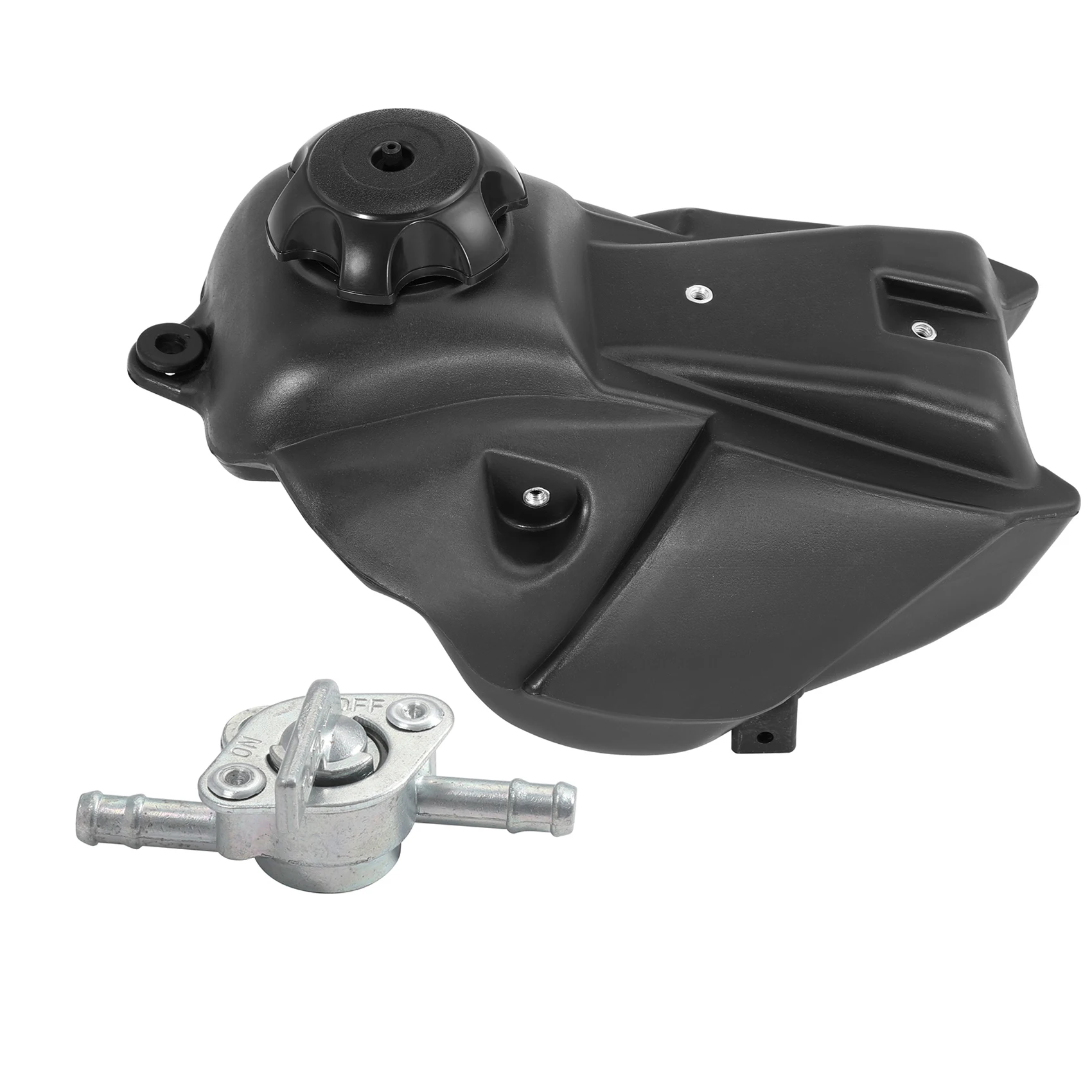 Fuel Gas Tank w/ Petcock & Cap Fit For Kawasaki KLX110 02-08 KX-65 00-08 Suzuki RM65 DRZ110 03-05