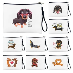 Love Dachshunds Dogs Cosmetic Bags Bridesmaid Clutch Travel Beauty Makeup Bag Bachelor Lipstick Wedding Party Bride Pencil Cases