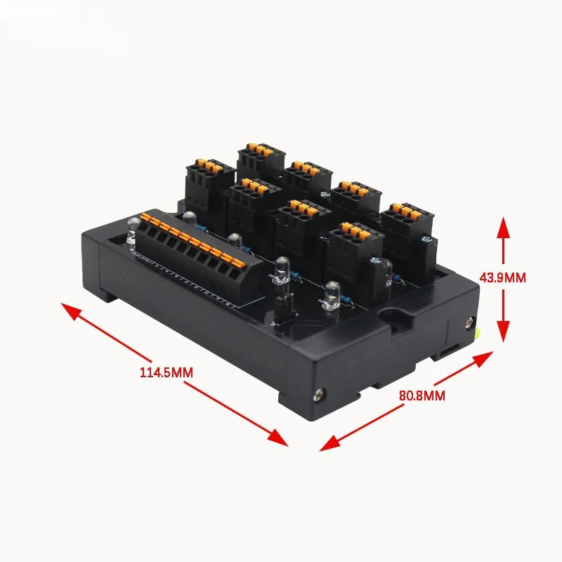 Bloque de terminales de Sensor, interruptor de inducción de Rama, consola de puesta en marcha, 8 inserciones rectas, cableado de E/S y conversión