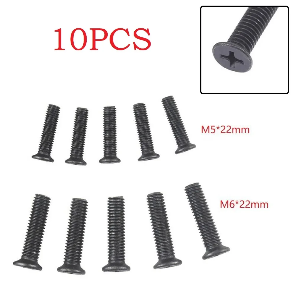 10Pcs M5/M6 22mm Fixing Screw Left Hand Thread For Drill Chuck Shank Adapter Screw Woodowrking Drill Tool Accessories