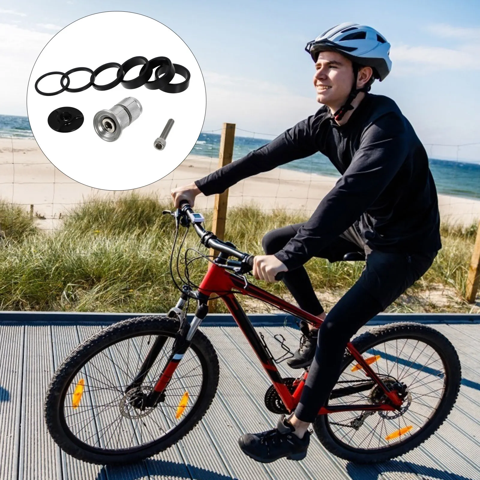 

Комплект из 1 комплекта прокладок и проставок для передней вилки велосипеда: Изысканное исполнение, плавное движение, смазка, защита от ржавчины, прочность, для горных и дорожных велосипедов