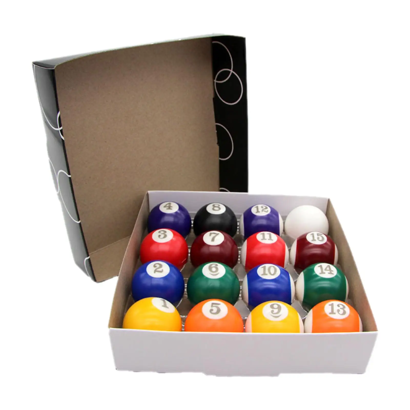 

16x Mini Pool Ball 1.26'' Table Accessory Pool Table Resin Billiard Ball Set for Recreation Exercise Sports Games Bars Leisure