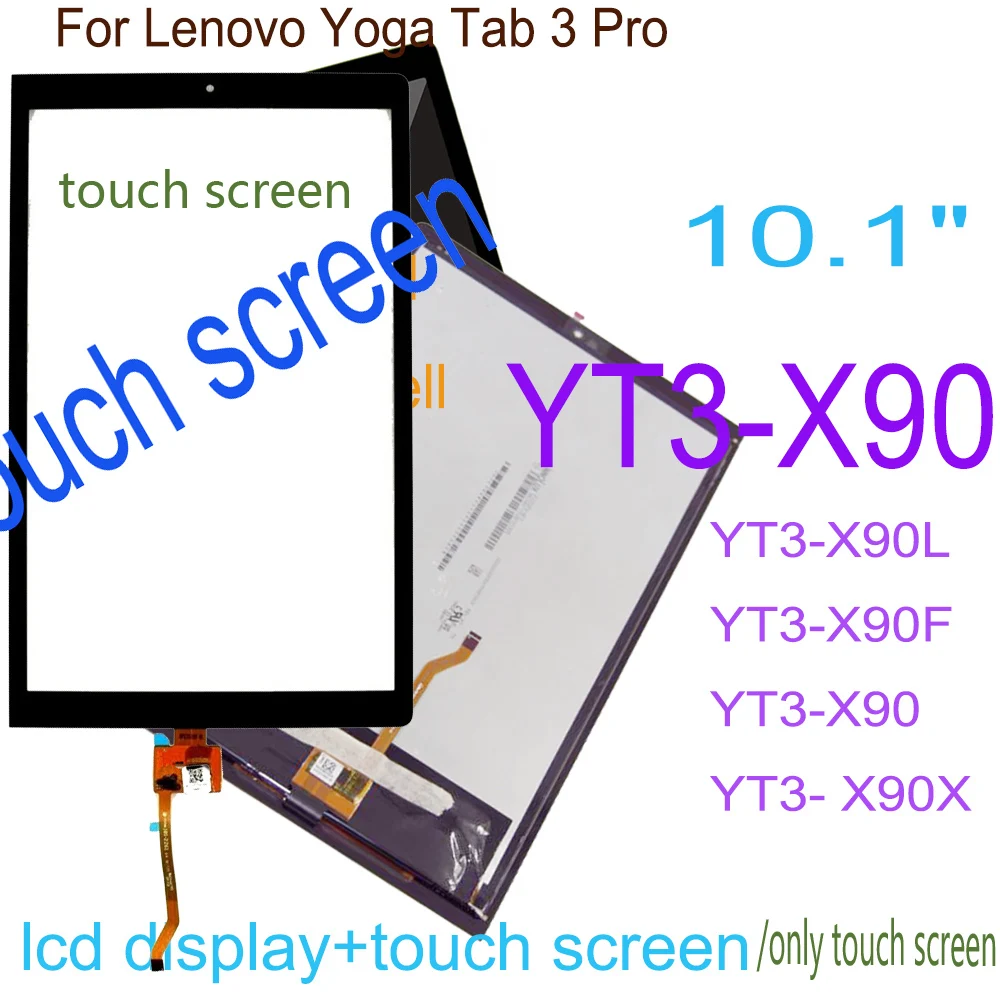 Test Original 10.1'' For Lenovo Yoga Tab 3 Pro YT3-X90L YT3-X90F YT3- X90X YT3-X90 LCD Display Touch Screen Digitizer Assembly