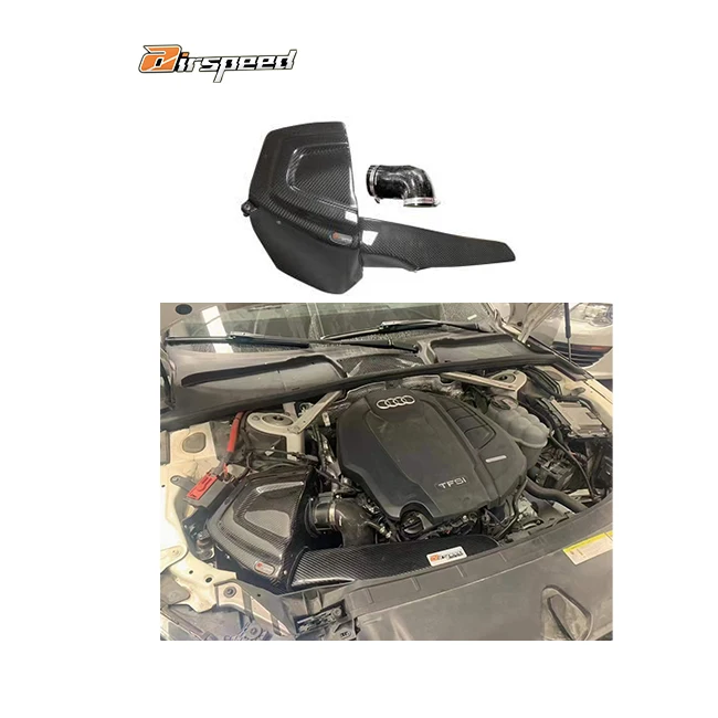 

Airspeed Original Design Style 100% Dry Carbon Fiber Cold Air Intake System for AUDI A4 A5 B9 1.8T 2.0T Low Power
