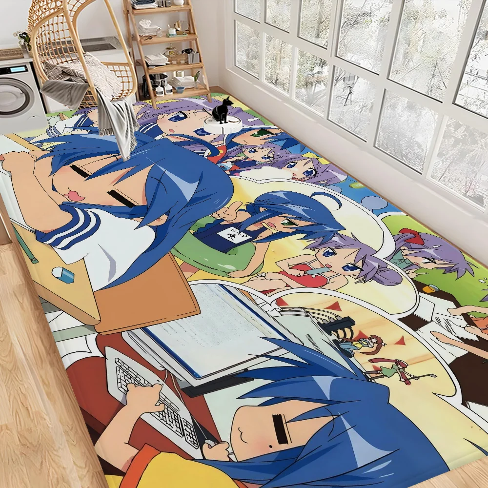 L-lucky S-star Anime-Raummatten, Retro, mehrere Auswahlmöglichkeiten, Wohnzimmer- und Küchenteppich, rutschfester Willkommensteppich