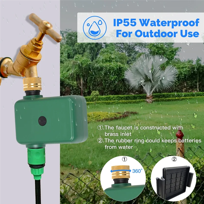 B92B-Tuya Smart Bluetooth 1-Outlet Water Timer Klep Sprinkler Regenvertraging Auto Programmeerbare Controller Filter Washer