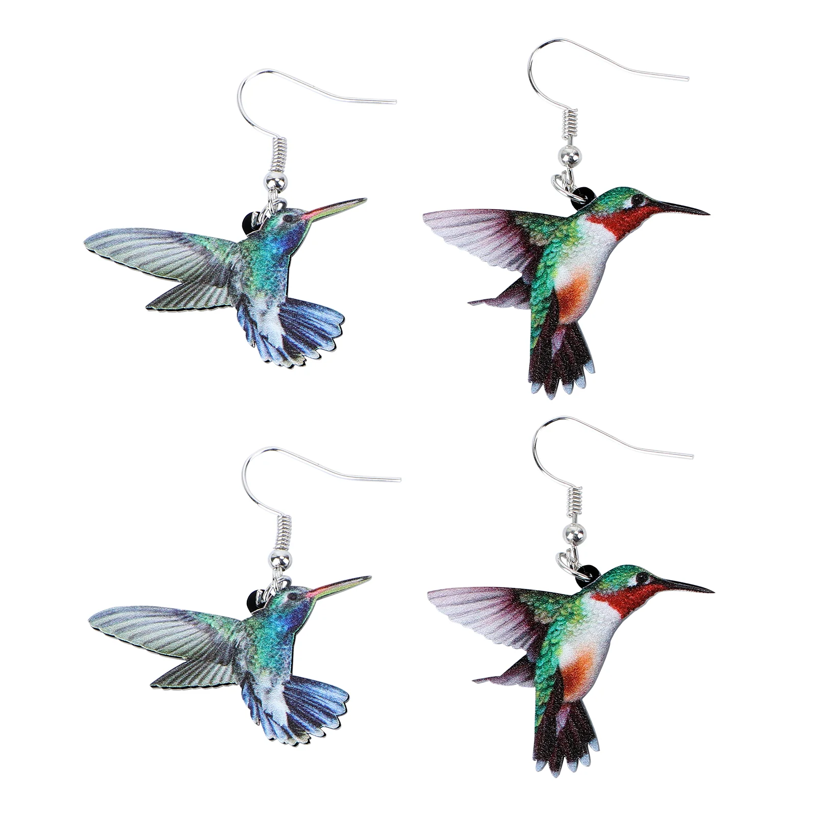 2 Pairs Bird Jewelry Earrings Decor Party Dangle Acrylic Fashion Stud