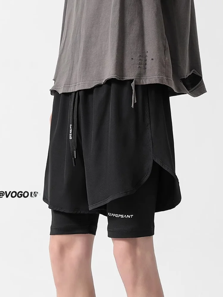 

Men's Summer Baskeall Training Fitn orts Casual Five-Quarter Length Anti-Light Sport Pants Loose Fit Comfortable orts