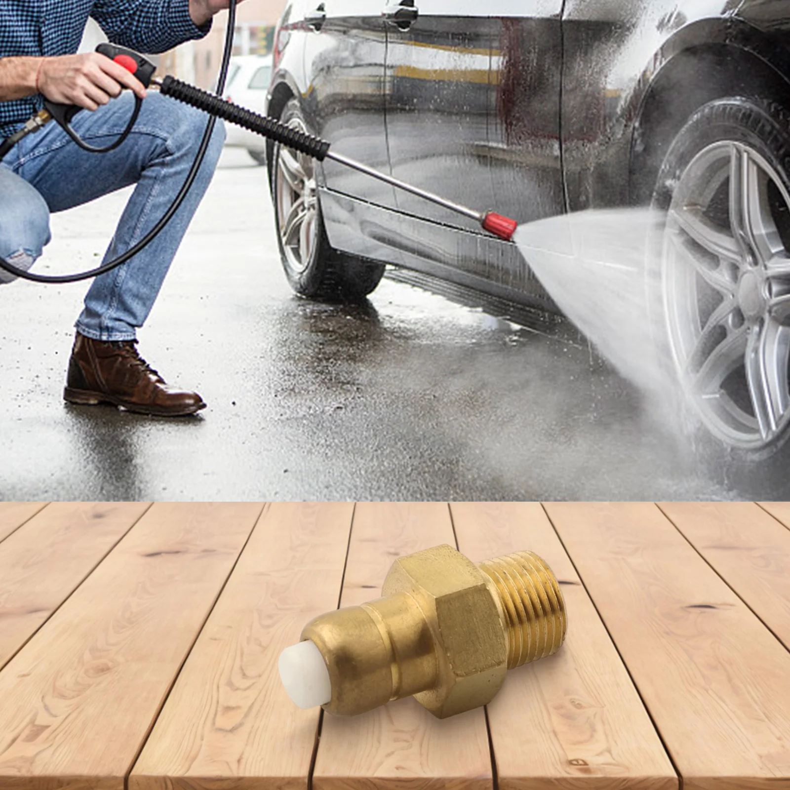 

High-pressure Cleaning Pressure Washer Valve High-Pressure Valve Easy Installation G14 Male Thread NPT 38 Male Thread