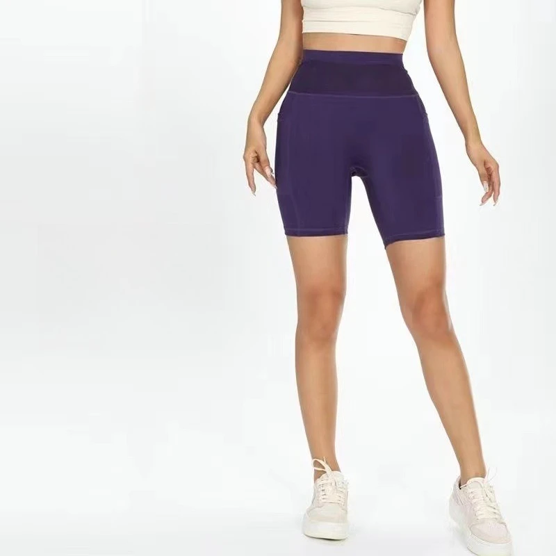 2026 New Women's 6-Pocket Running Shorts 4-Inch Lightweight Running Cycling Compression Shorts